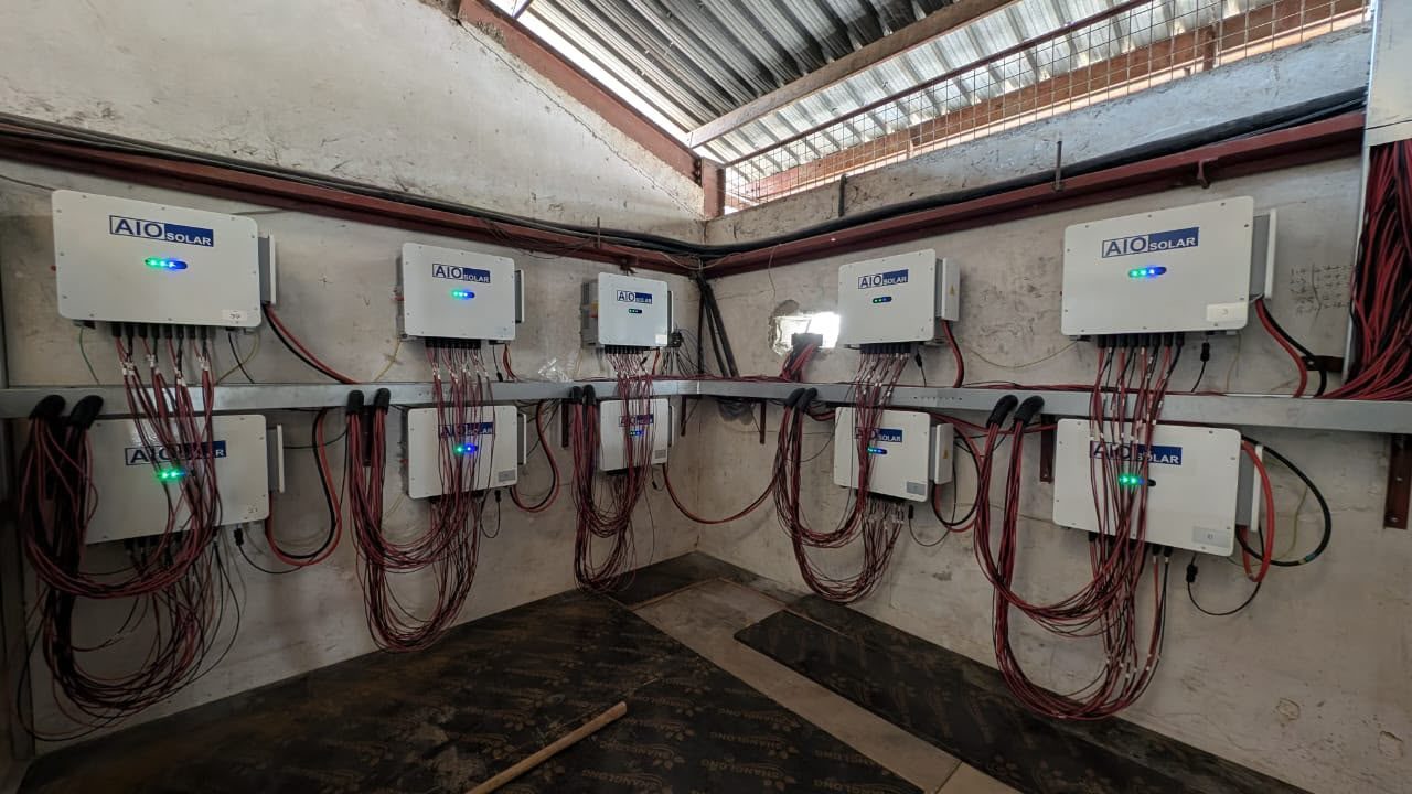 Large Commercial Solar Installation — Inverter Room